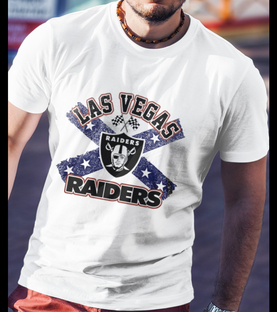 Las Vegas Raiders Confederate Flag Crossover With Dukes Of Hazzard T-Shirt
