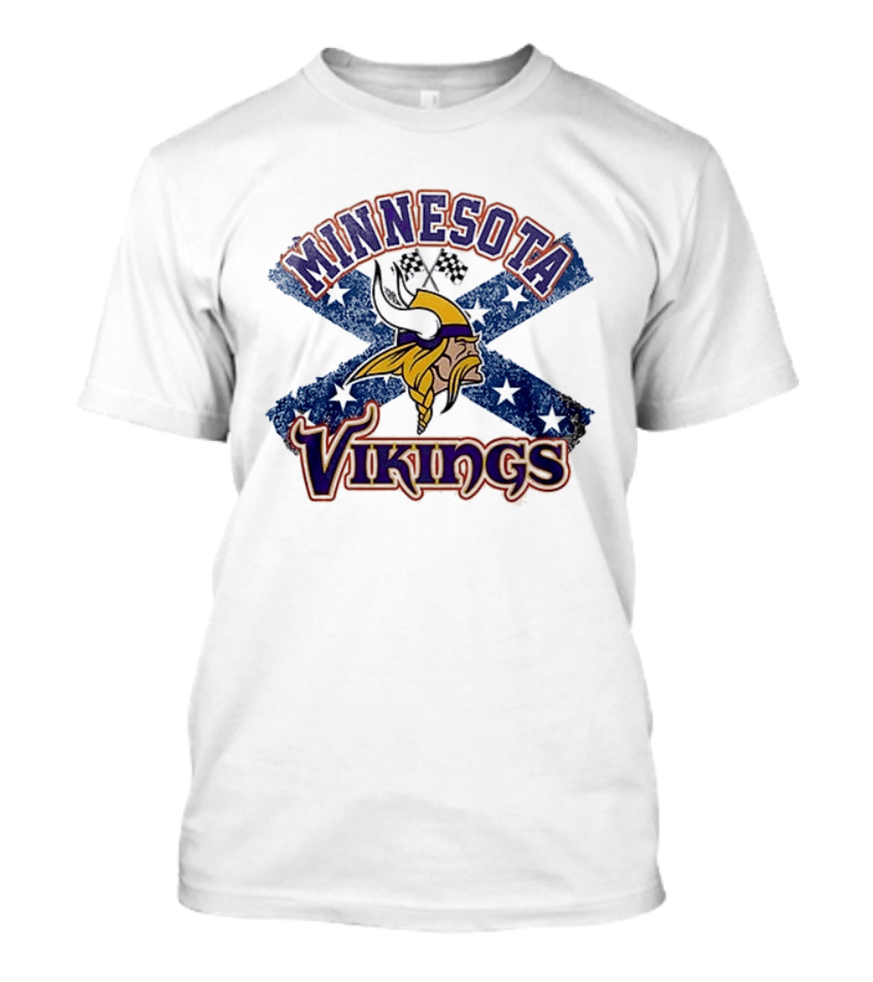 Minnesota Vikings Dukes Of Hazzard Crossover Caricature T-Shirt