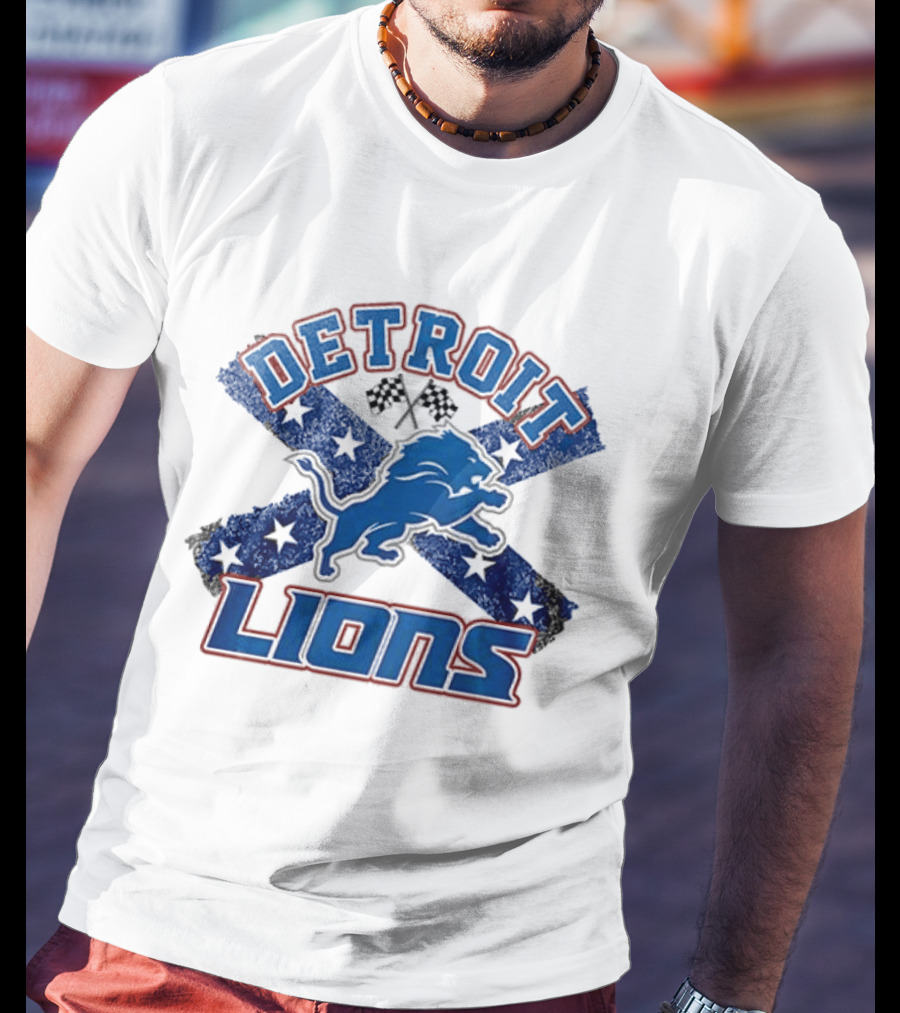 Detroit Lions X The Dukes Of Hazzard Caricature T-Shirt
