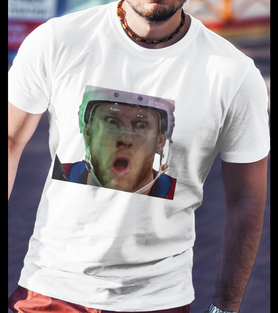 Nathan MacKinnon What The Puck Reaction Hockey T-Shirt