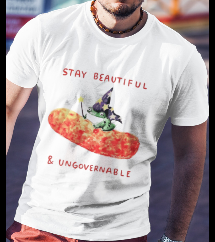 Stay Beautiful Ungovernable Wizard Frog Cheese Magic T-Shirt