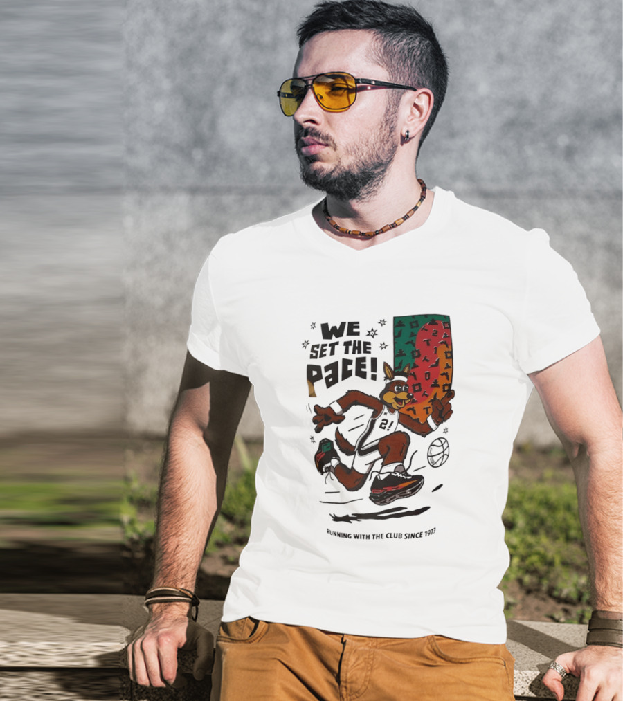 San Antonio Spurs We Set The Pace Running With The Club Since 1973 T-Shirt