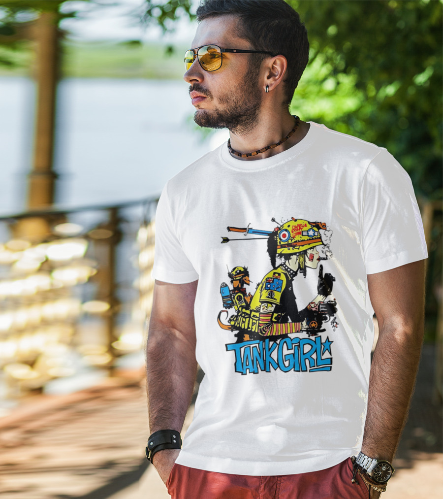 Tank Girl Vol 2 Comic Graphic With Booga And Classic Helmet T-Shirt