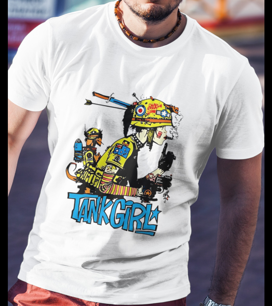 Tank Girl Vol 2 Comic Graphic With Booga And Classic Helmet T-Shirt