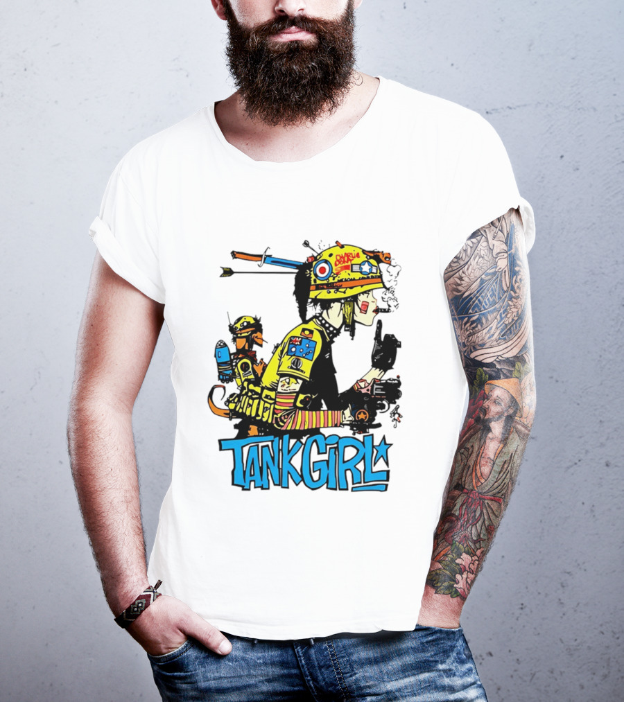 Tank Girl Vol 2 Comic Graphic With Booga And Classic Helmet T-Shirt