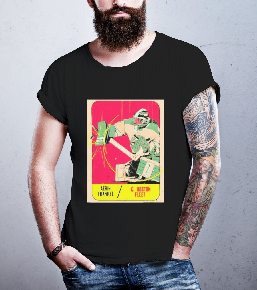 Aerin Frankel C. Boston Fleet Goalie Vintage Style Hockey Card T-Shirt