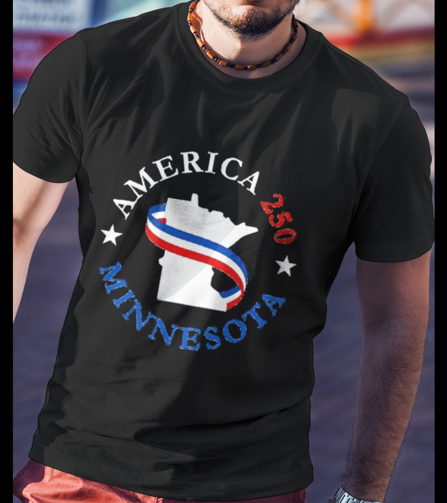 America 250 Minnesota State Celebration Patriot Stars T-Shirt