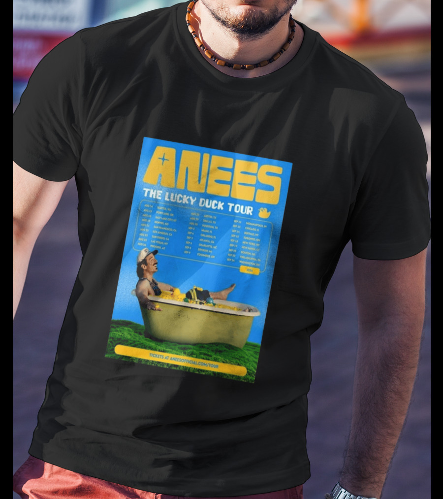 Anees The Lucky Duck Tour 2026 Dates Tickets Bath Tub T-Shirt