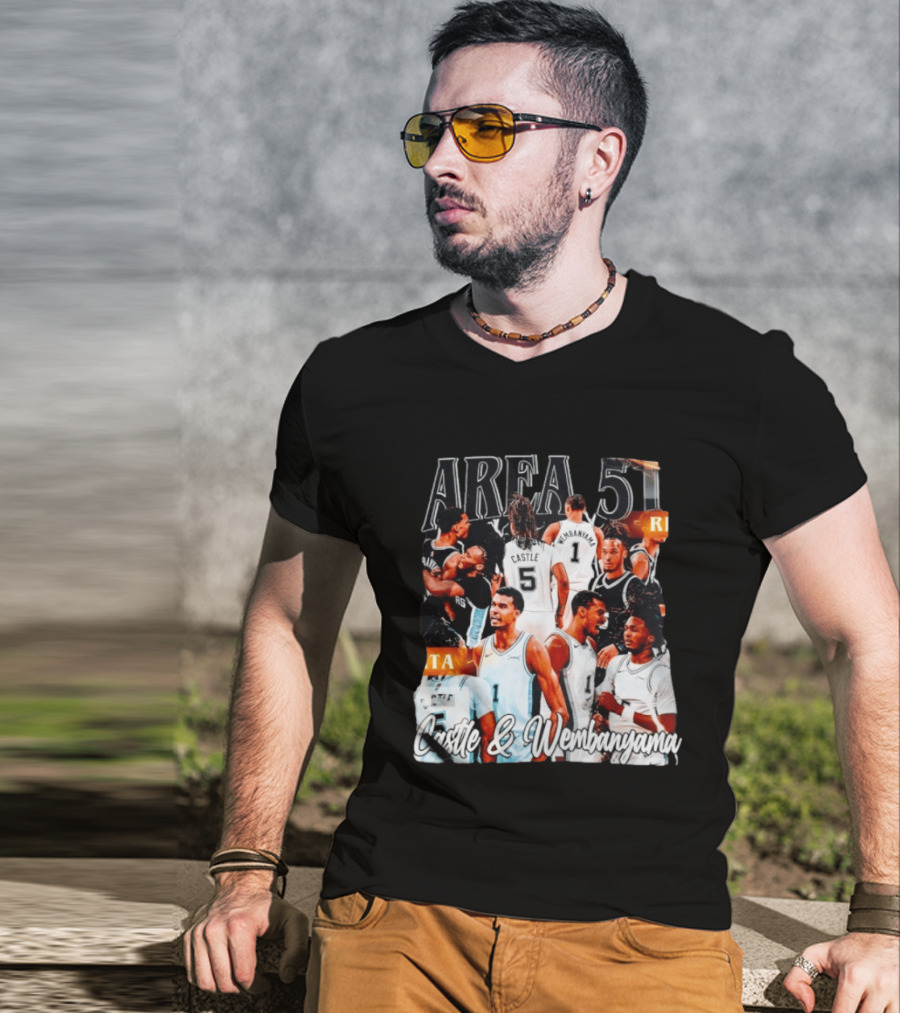 Area 51 Stephon Castle Victor Wembanyama San Antonio Spurs Basketball T-Shirt