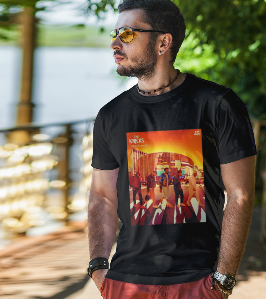 The Knicks Garden Road New York Knicks Madison Square Garden Abbey Road T-Shirt