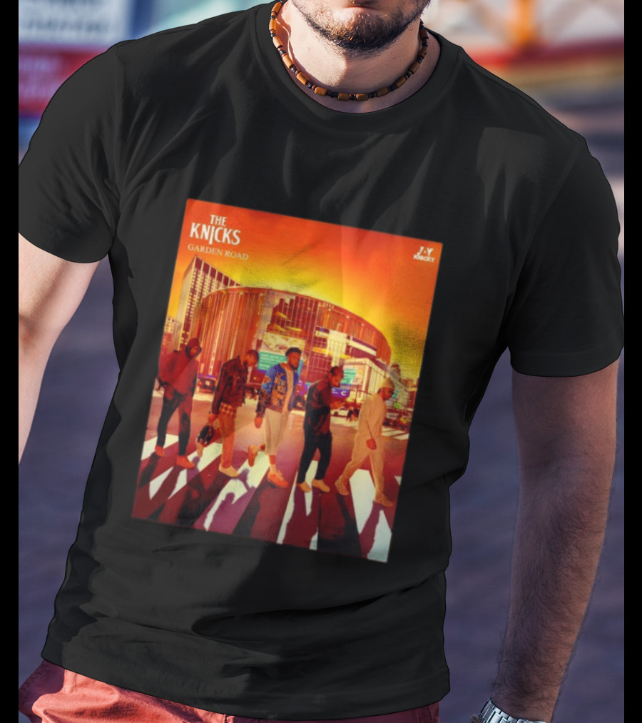 The Knicks Garden Road New York Knicks Madison Square Garden Abbey Road T-Shirt