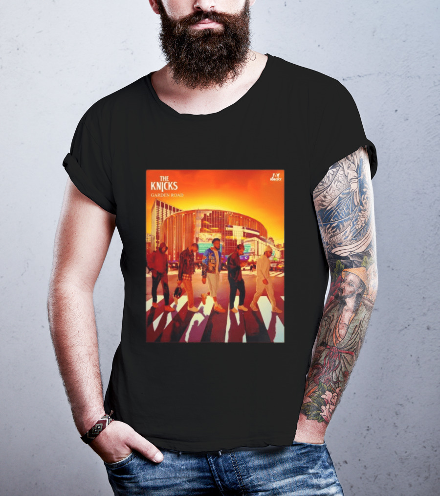 The Knicks Garden Road New York Knicks Madison Square Garden Abbey Road T-Shirt