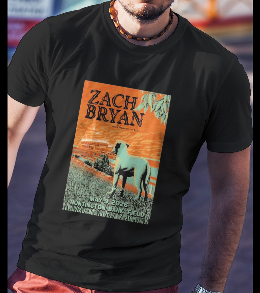 Zach Bryan Huntington Bank Field May 9 2026 With Heaven On Tour T-Shirt