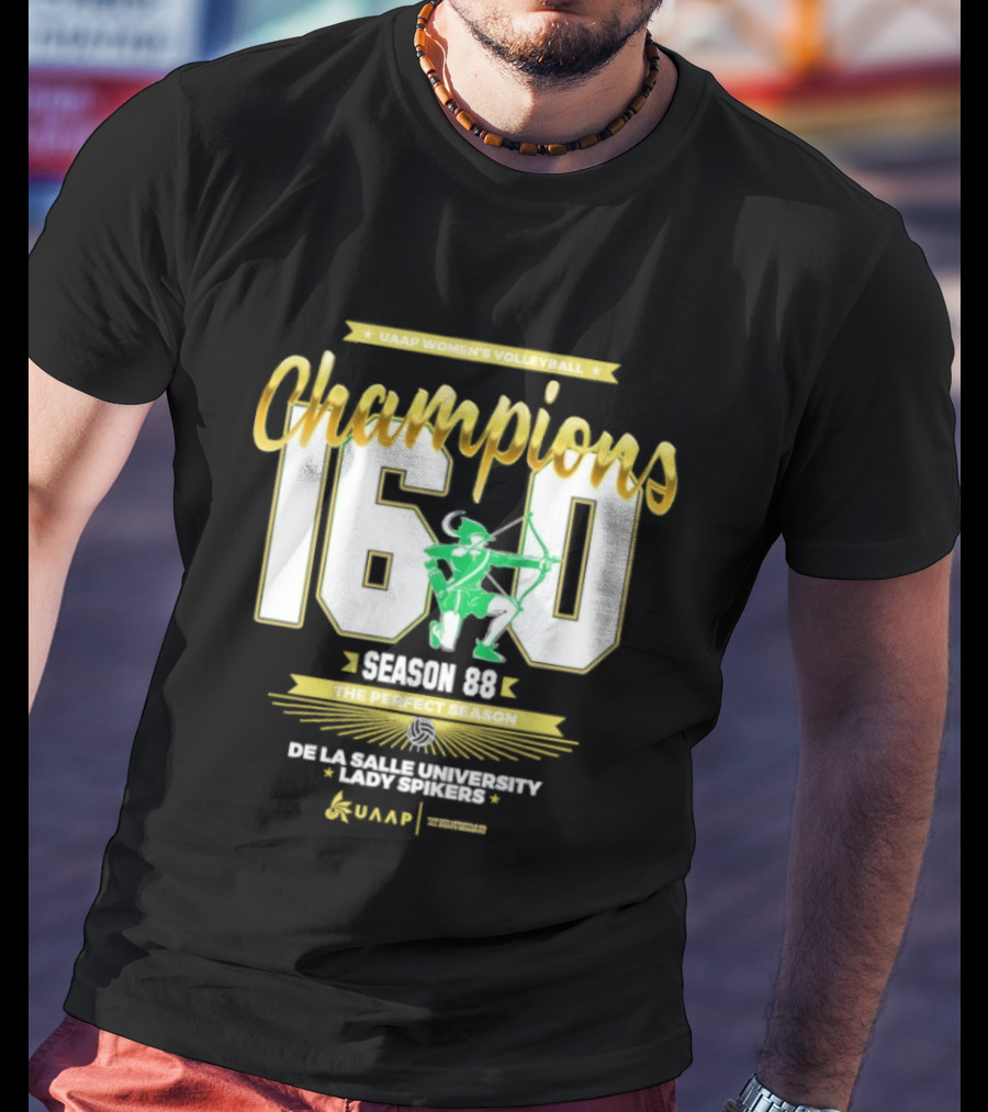 UAAP Women's Volleyball Champions 16 0 Season 88 Perfect De La Salle Lady Spikers T-Shirt
