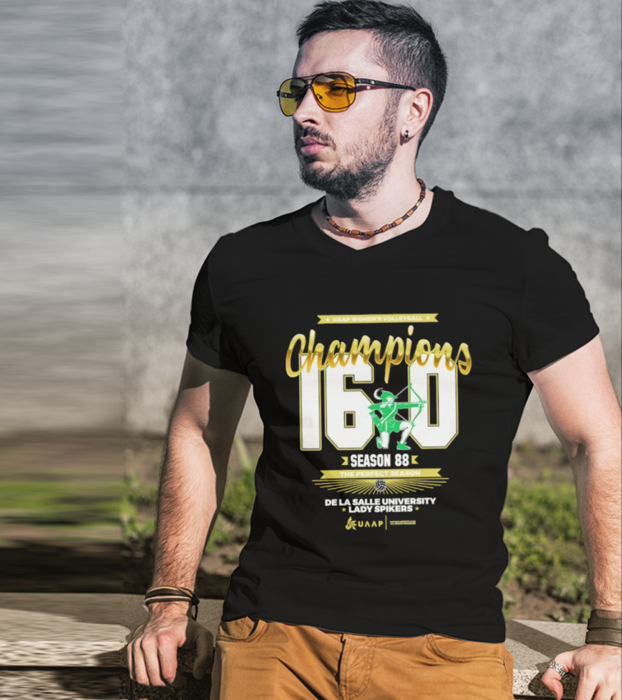 UAAP Women's Volleyball Champions 16 0 Season 88 Perfect De La Salle Lady Spikers T-Shirt