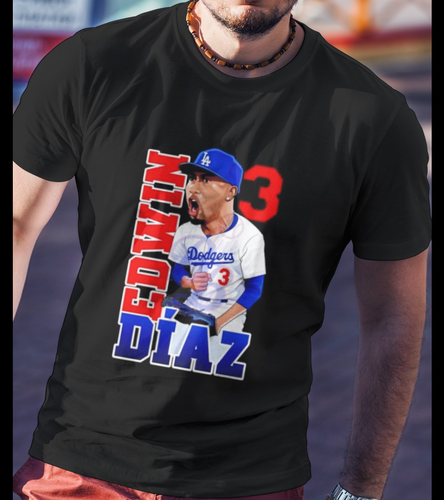 Los Angeles Dodgers Edwin Díaz Number 3 MLB Baseball 2026 T-Shirt