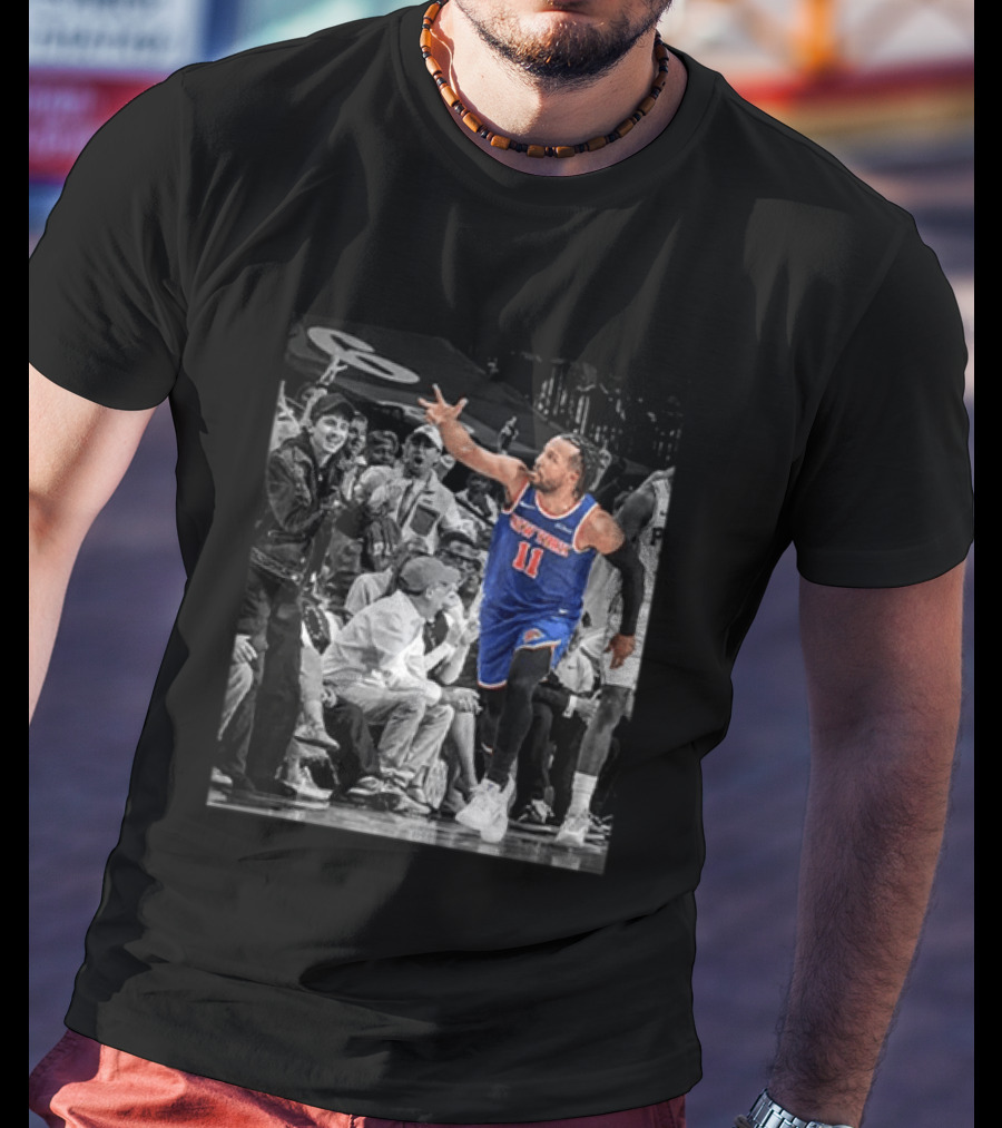 Jalen Brunson New York Knicks Basketball Player Number 11 Action In Game T-Shirt
