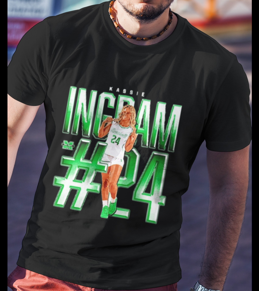 Kassie Ingram Marshall #24 Thundering Herd Team T-Shirt