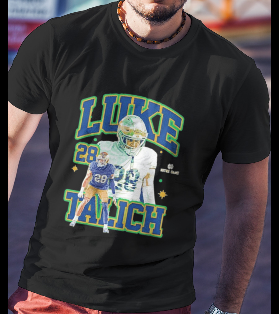Notre Dame Football Luke Talich 28 Fighting Irish Player T-Shirt