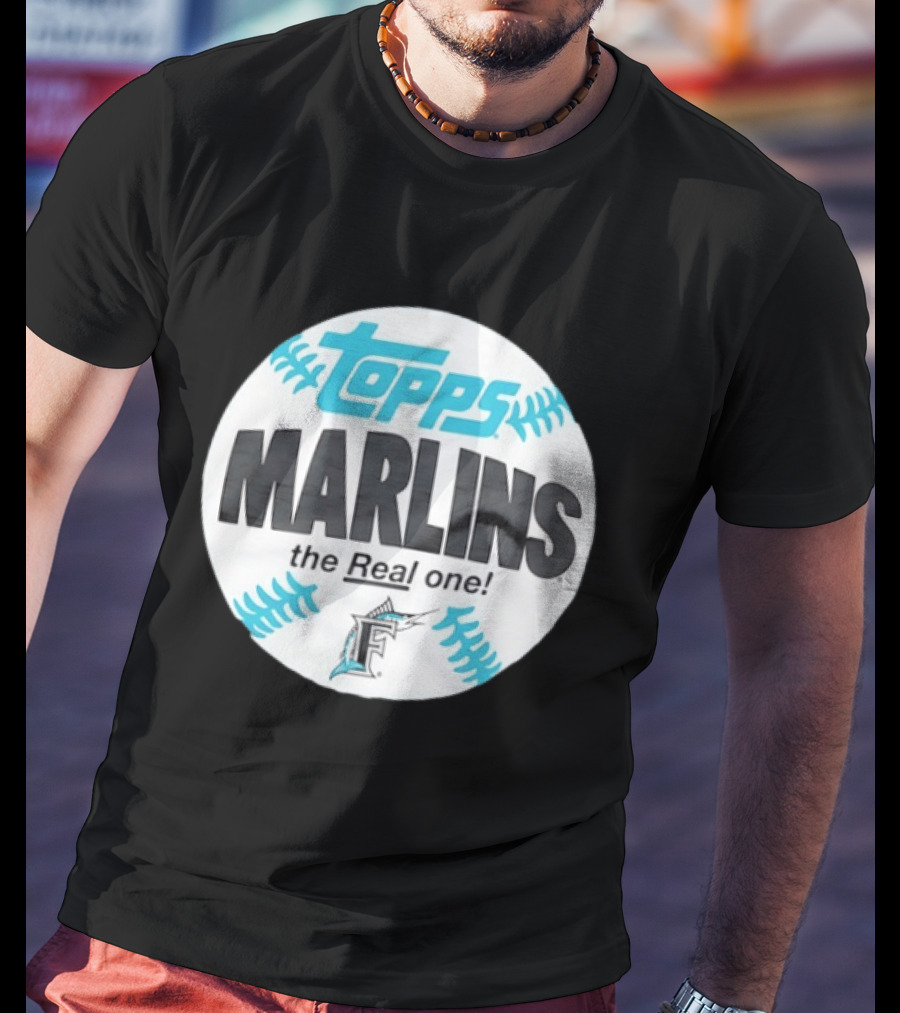 Topps Marlins The Real One MLB Miami T-Shirt