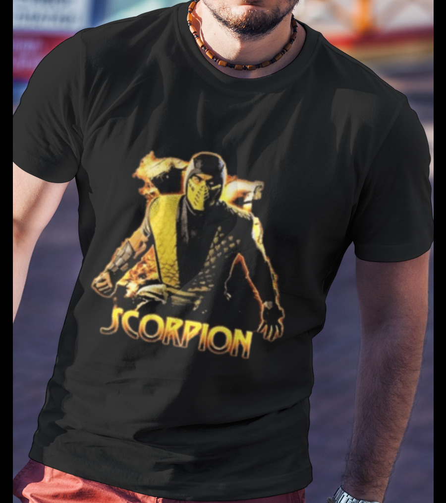 Scorpion Get Over Here Mortal Kombat Character Fan T-Shirt