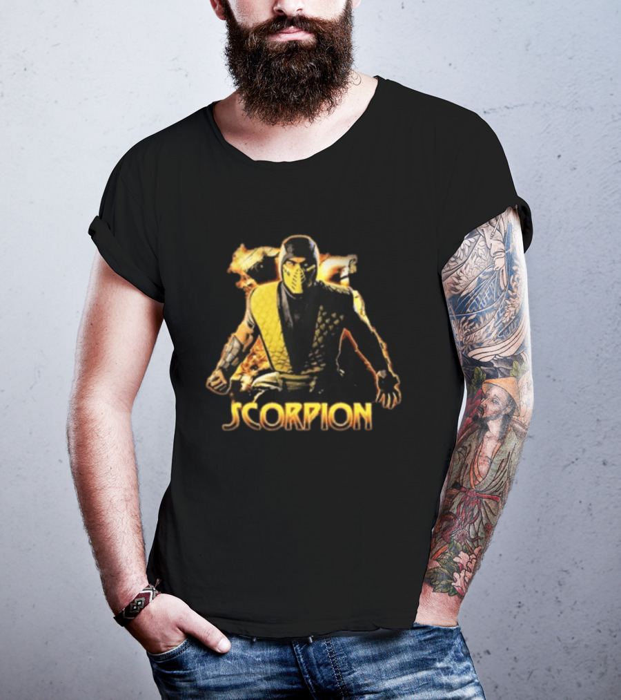 Scorpion Get Over Here Mortal Kombat Character Fan T-Shirt