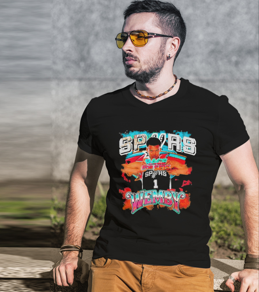 Spurs Race For Seis Spurs Wemby Victor Wembanyama T-Shirt