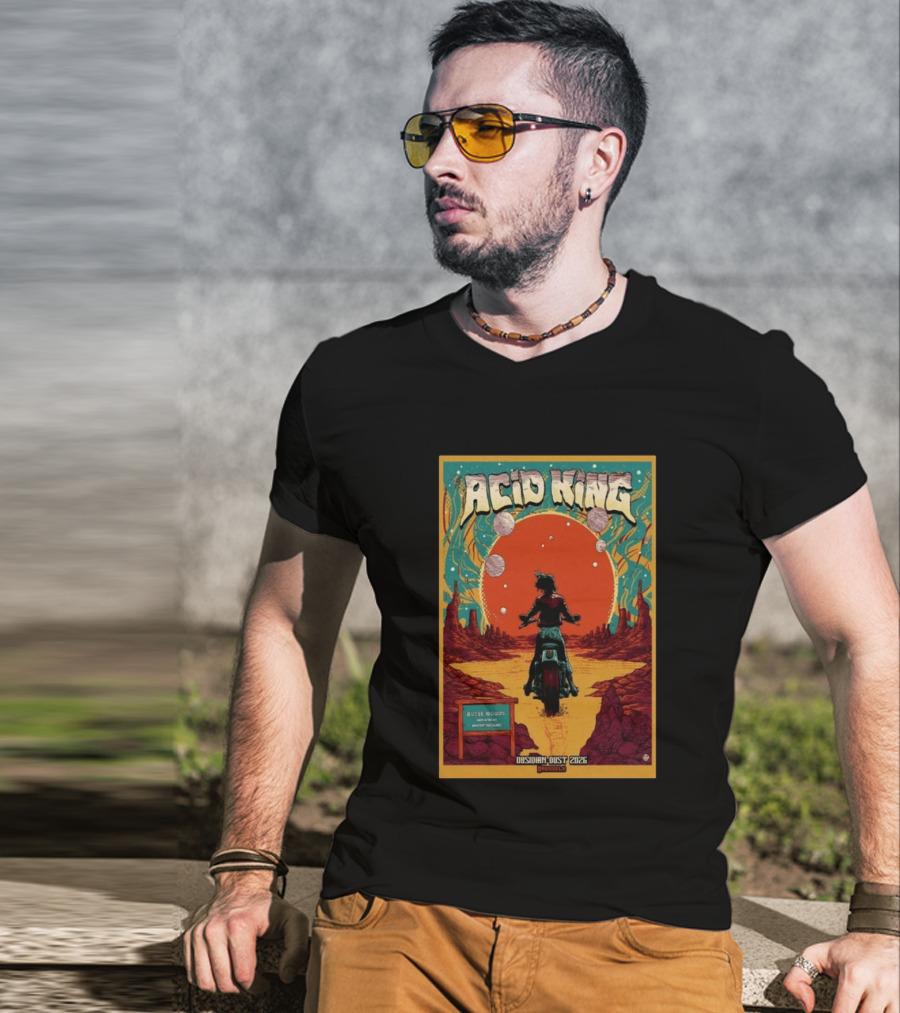 Acid King Obsidian Dust European Tour 2026 Busse Woods 30th Anniversary T-Shirt