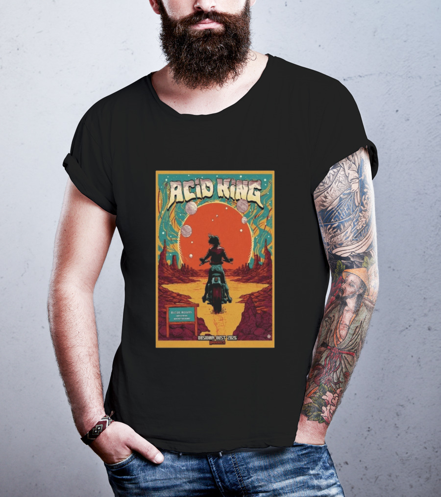 Acid King Obsidian Dust European Tour 2026 Busse Woods 30th Anniversary T-Shirt