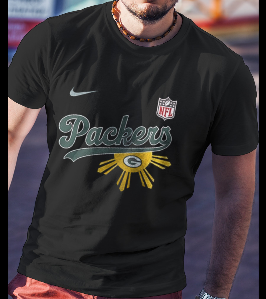 Nike NFL Green Bay Packers Filipino Sun Heritage T-Shirt