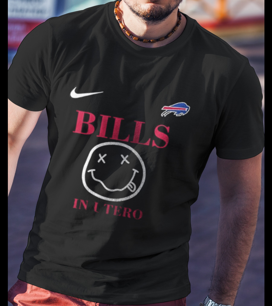 NIKE Buffalo Bills Nirvana In Utero T-Shirt