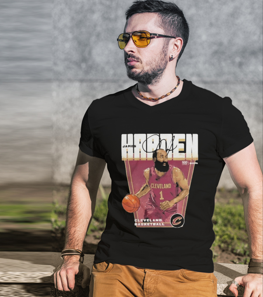 James Harden Cleveland Basketball 500 Level NBA Signature Edition T-Shirt