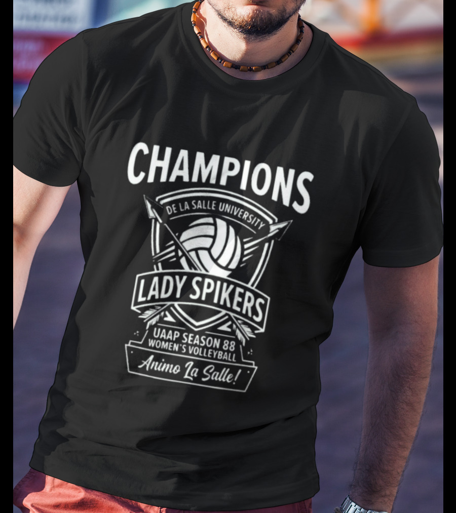 Champions De La Salle University Lady Spikers UAAP Season 88 Women's Volleyball Animo La Salle T-Shirt