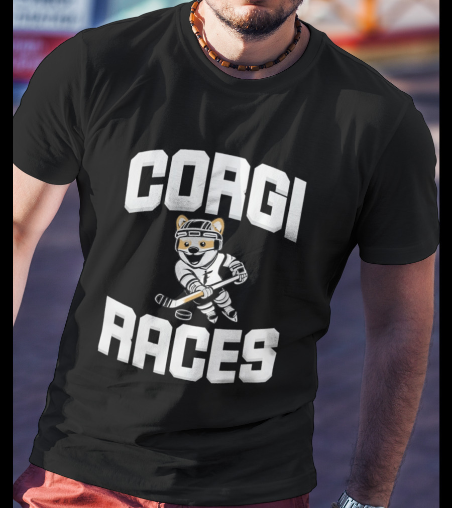 Fargo Force 2026 Corgi Ice Hockey Races T-Shirt