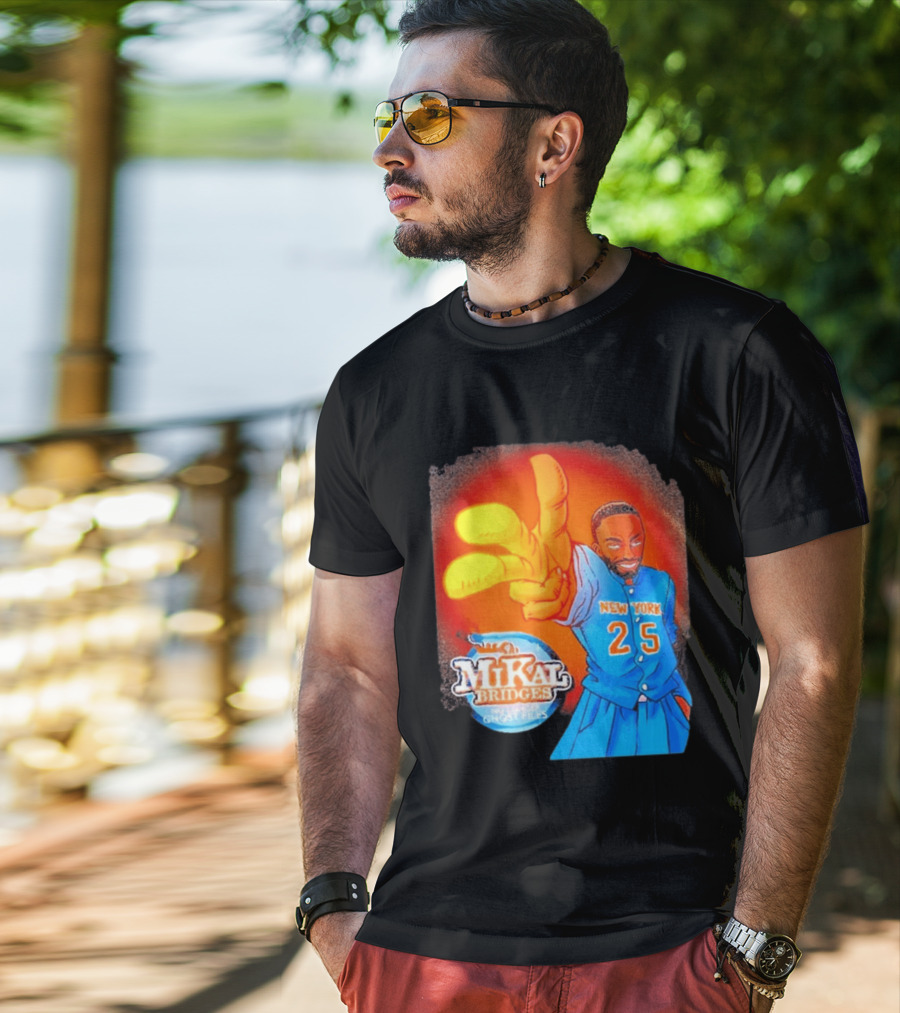 New York 25 Mikal Bridges No Longer Ghost Files T-Shirt