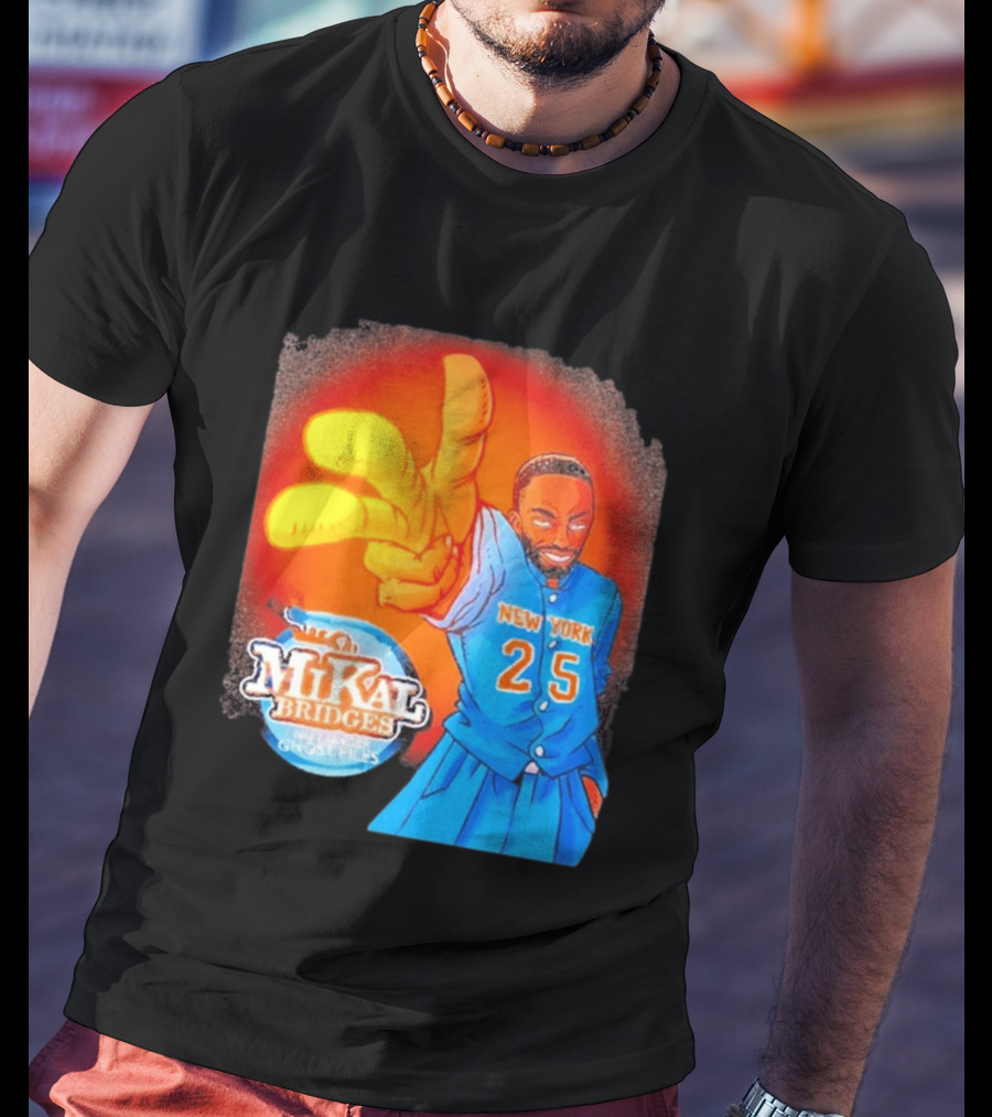 New York 25 Mikal Bridges No Longer Ghost Files T-Shirt
