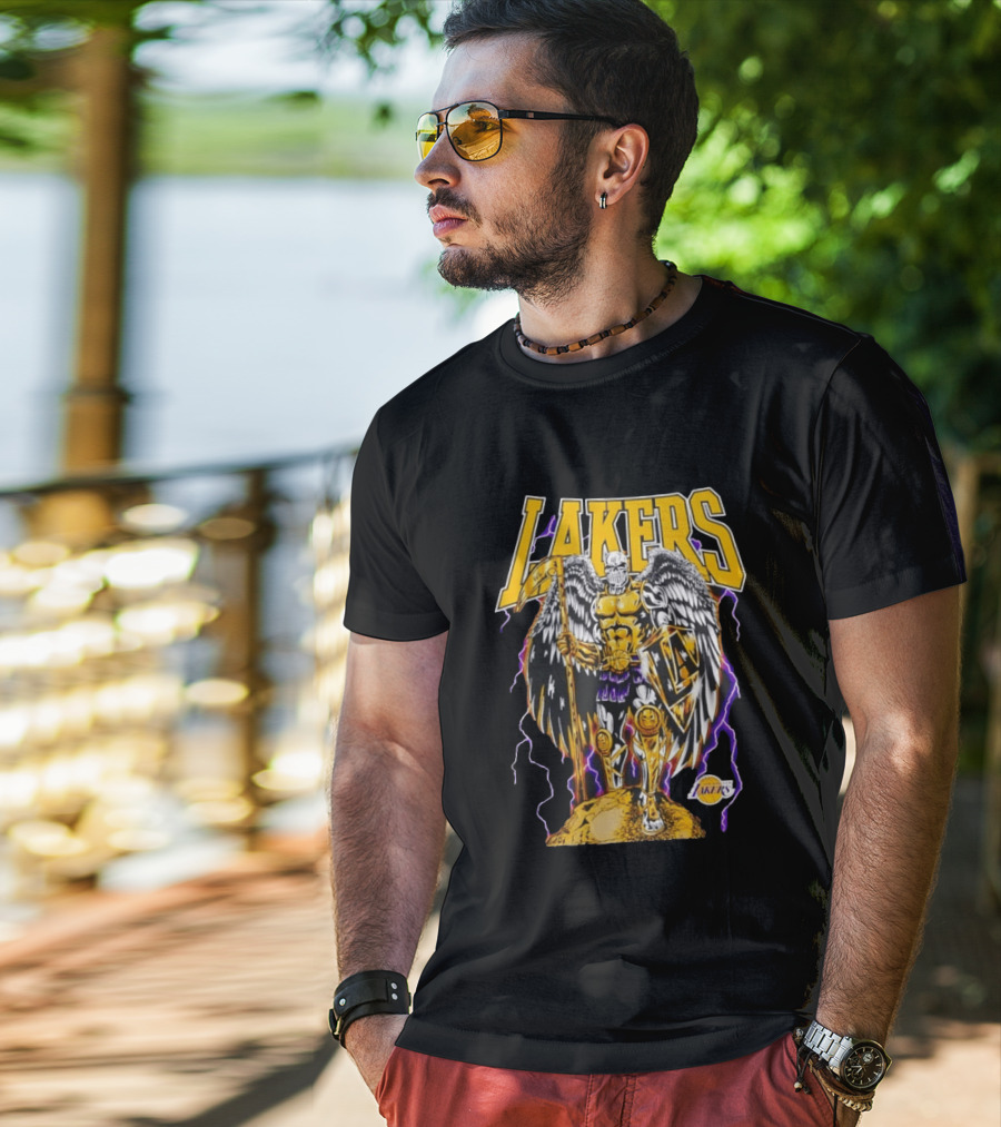 Los Angeles Lakers Warren Lotas Angel Of The City Warrior T-Shirt