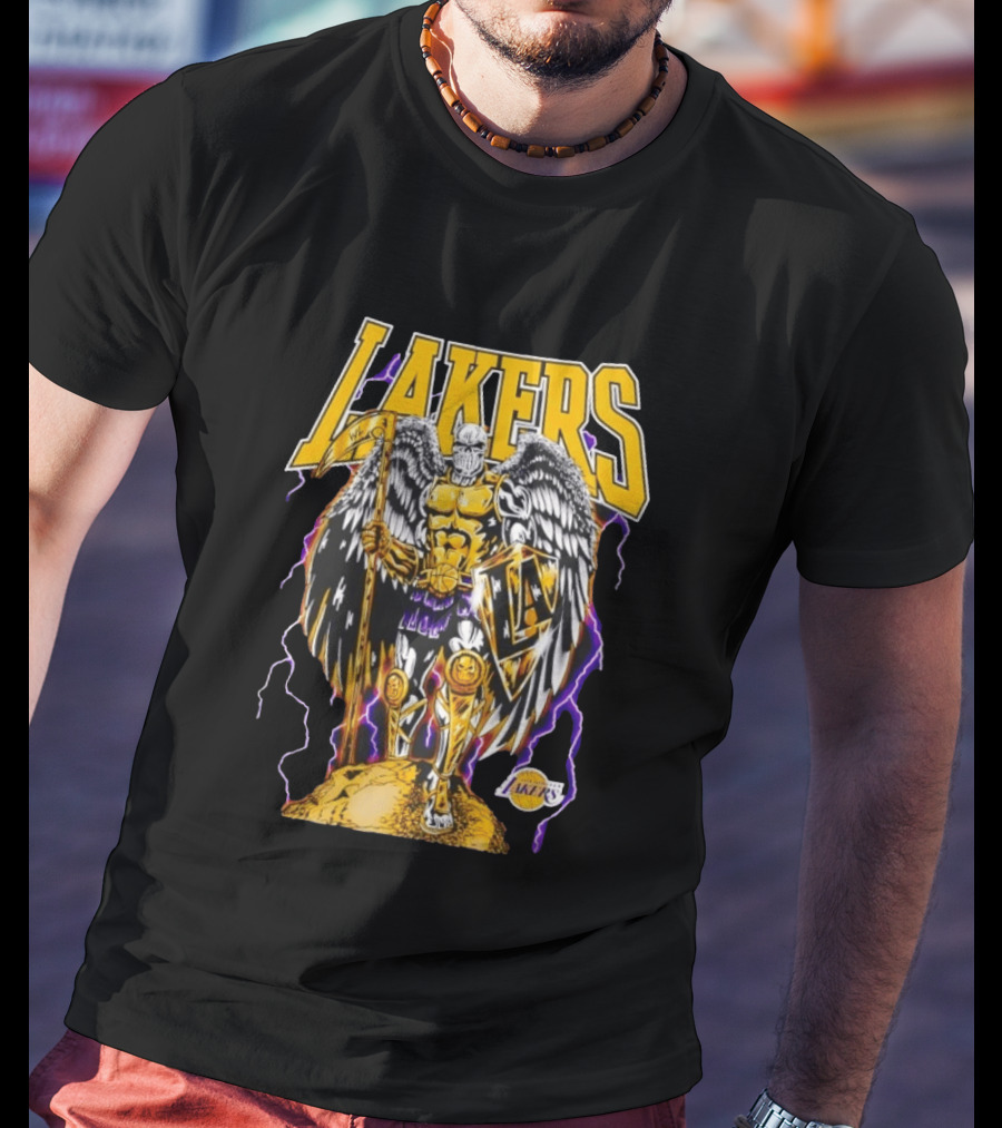 Los Angeles Lakers Warren Lotas Angel Of The City Warrior T-Shirt