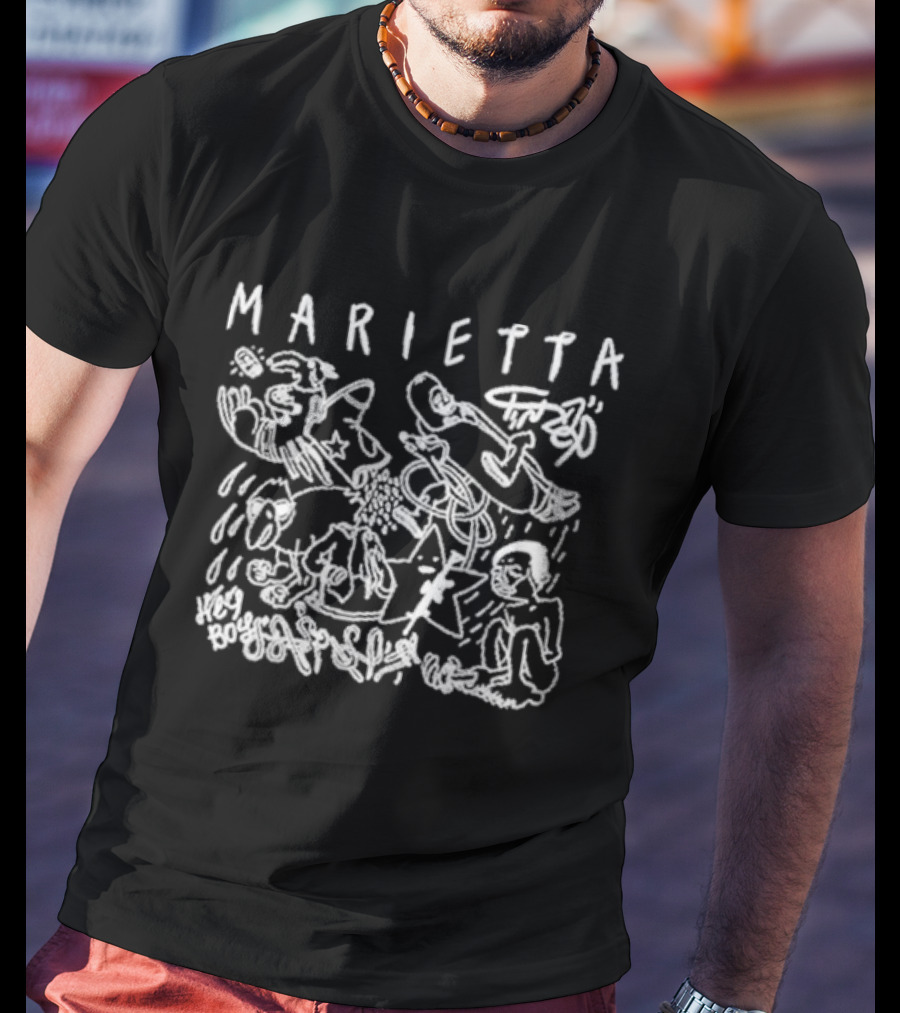 Marietta Riley Hey Boy Abstract Doodle T-Shirt