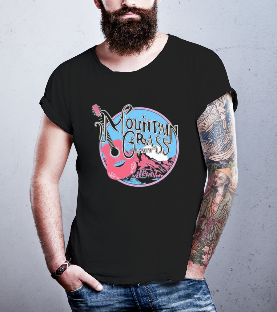 Mountain Grass Guitar Circle T-Shirt