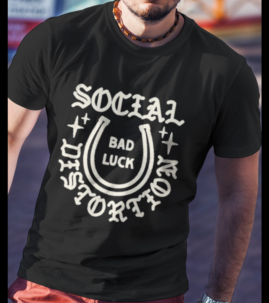 Social Distortion Bad Luck Horseshoe Stars T-Shirt