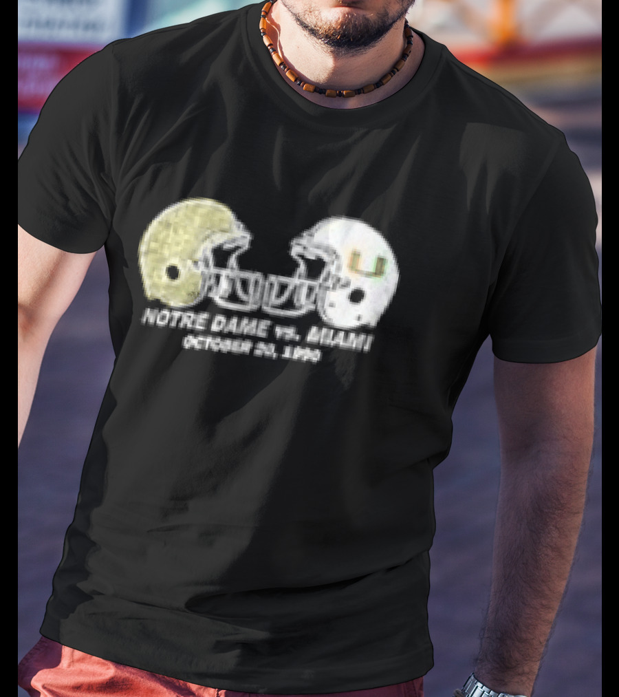 Notre Dame Vs Miami Catholics Vs Convicts Game Day Helmets T-Shirt