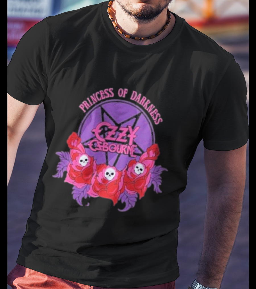 Ozzy Osbourne Princess Of Darkness Roses Skulls T-Shirt