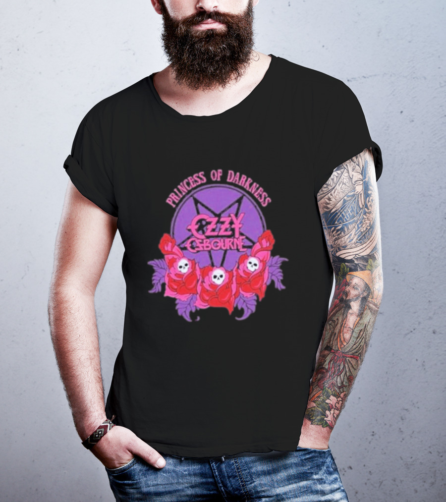 Ozzy Osbourne Princess Of Darkness Roses Skulls T-Shirt