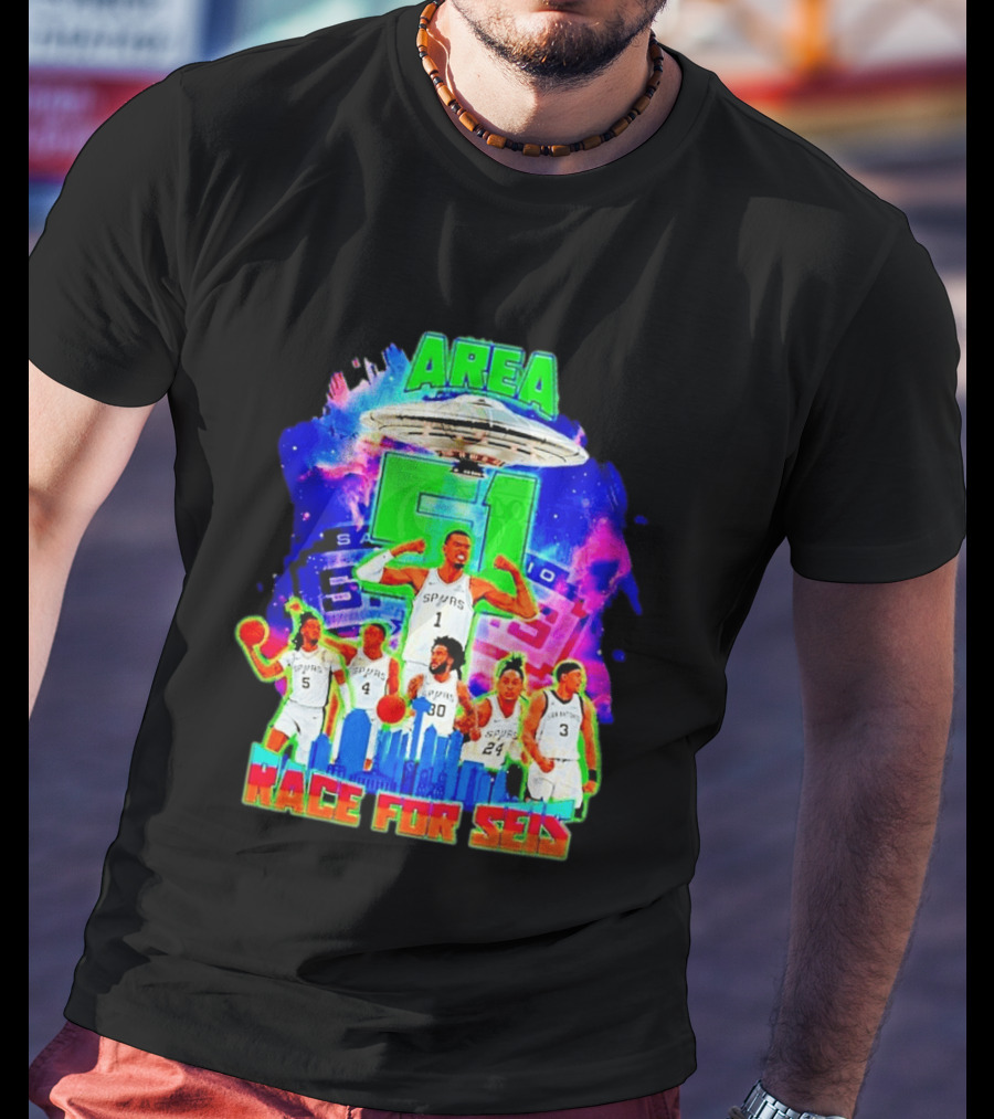 Area 51 Spurs San Antonio Race For Seis T-Shirt