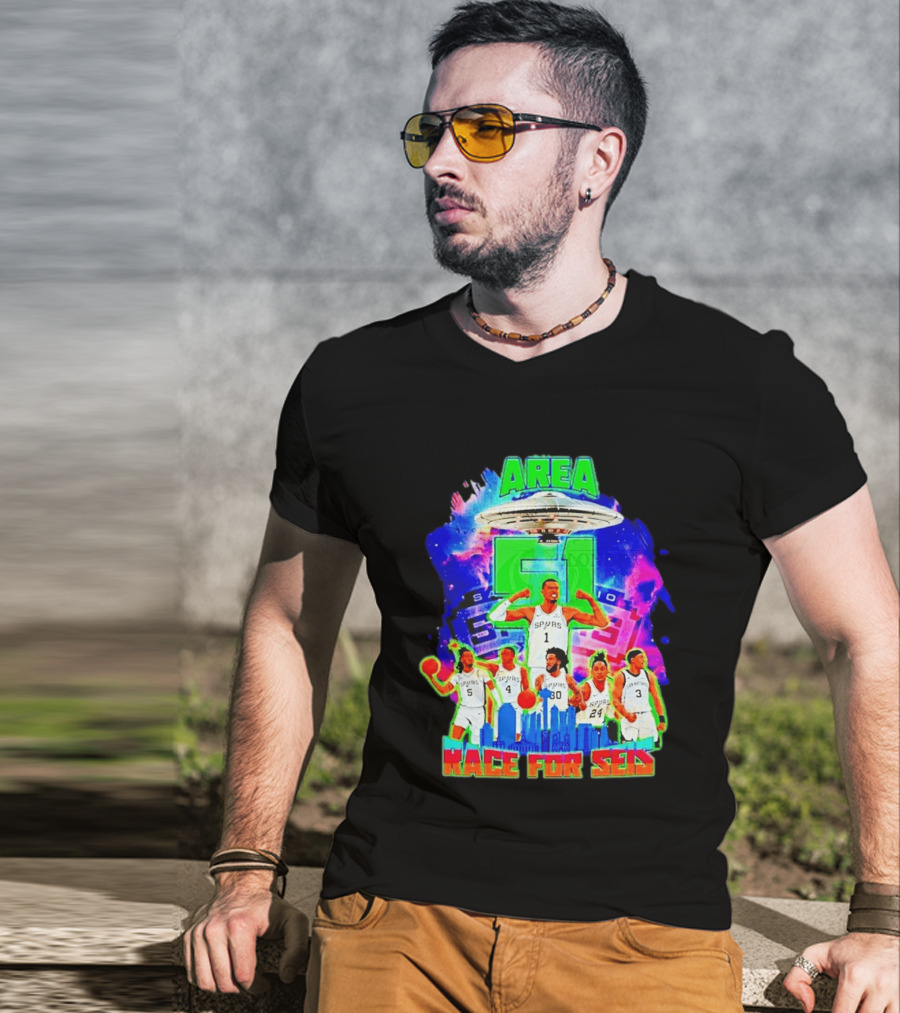 Area 51 Spurs San Antonio Race For Seis T-Shirt