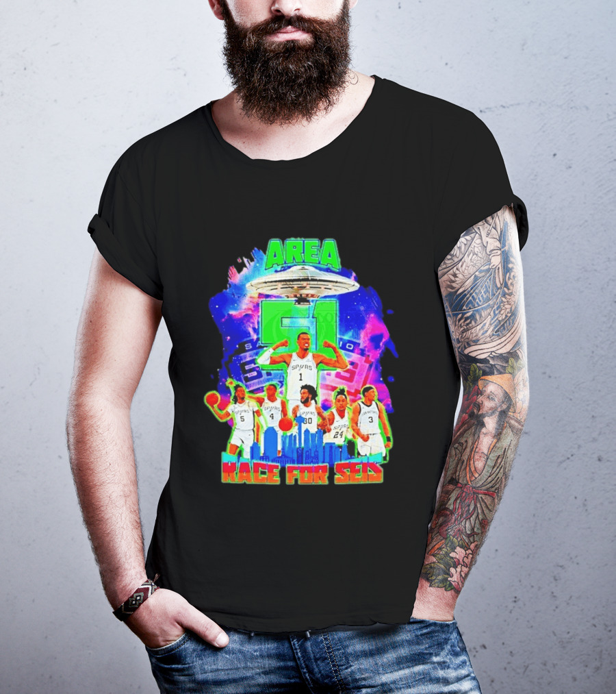 Area 51 Spurs San Antonio Race For Seis T-Shirt