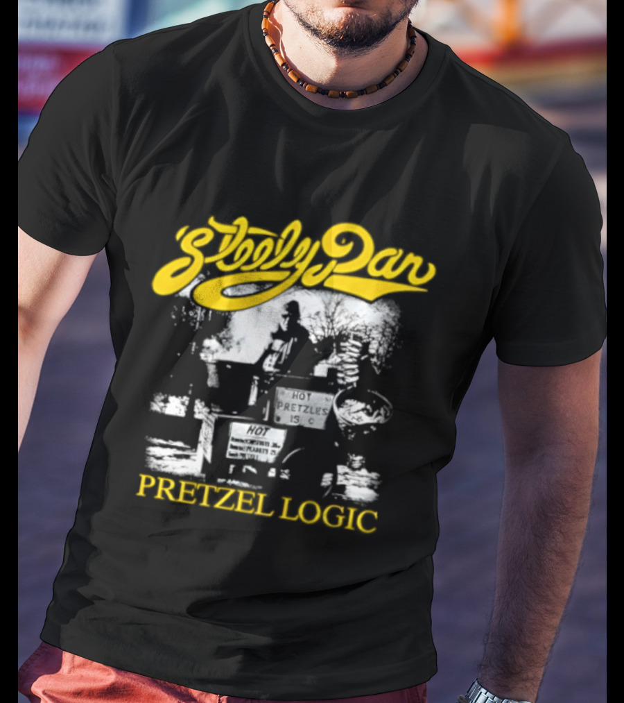 Steely Dan Pretzel Logic 1974 Album Yellow Script T-Shirt