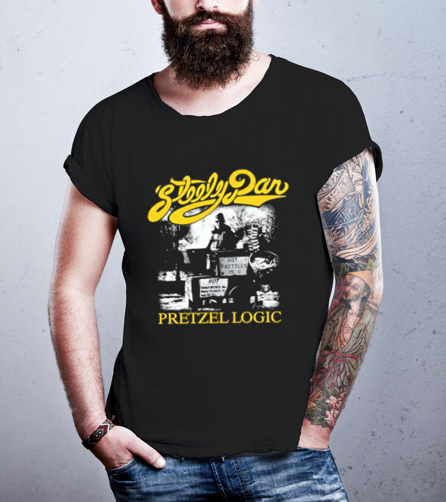 Steely Dan Pretzel Logic 1974 Album Yellow Script T-Shirt