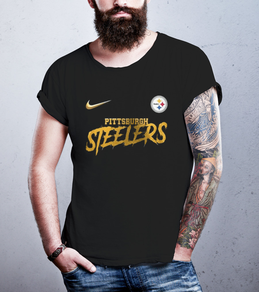 Pittsburgh Steelers Nike Puss In Boots Fear Me If You Dare Cartoon T-Shirt